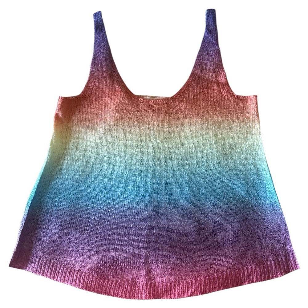 Storia Purple and Pink Sleeveless Tank Top